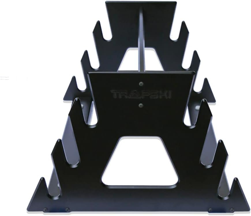 Black Freestanding HDPE Six Pack Ski and Snowboard Rack