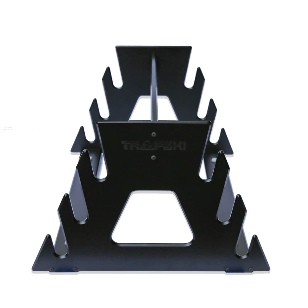 Black Freestanding HDPE Six Pack Ski and Snowboard Rack