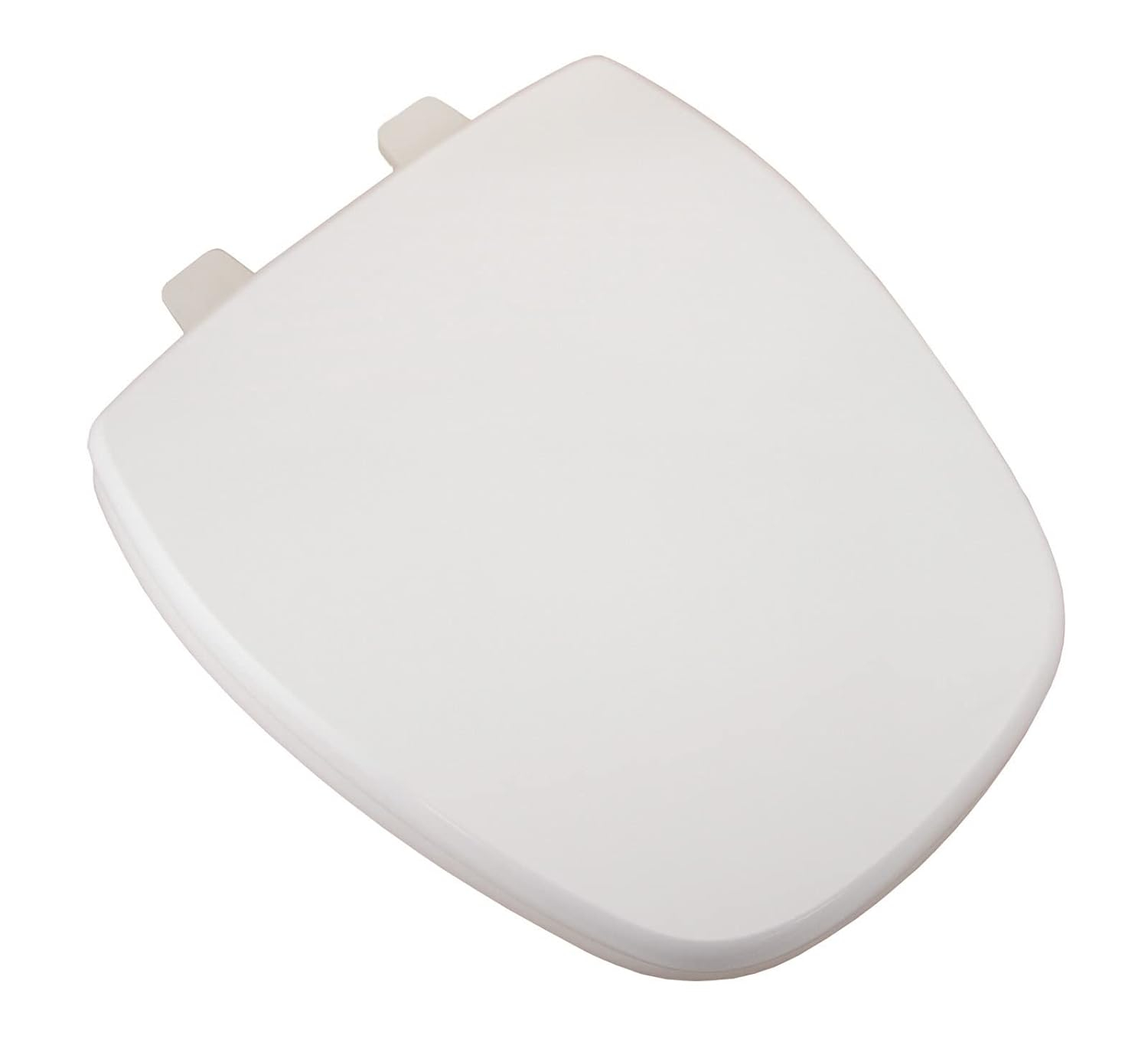 Comfort Seats C1B4R49-00 Deluxe MDF Wood Rounded Toilet Seat and Plastic Hinges, White