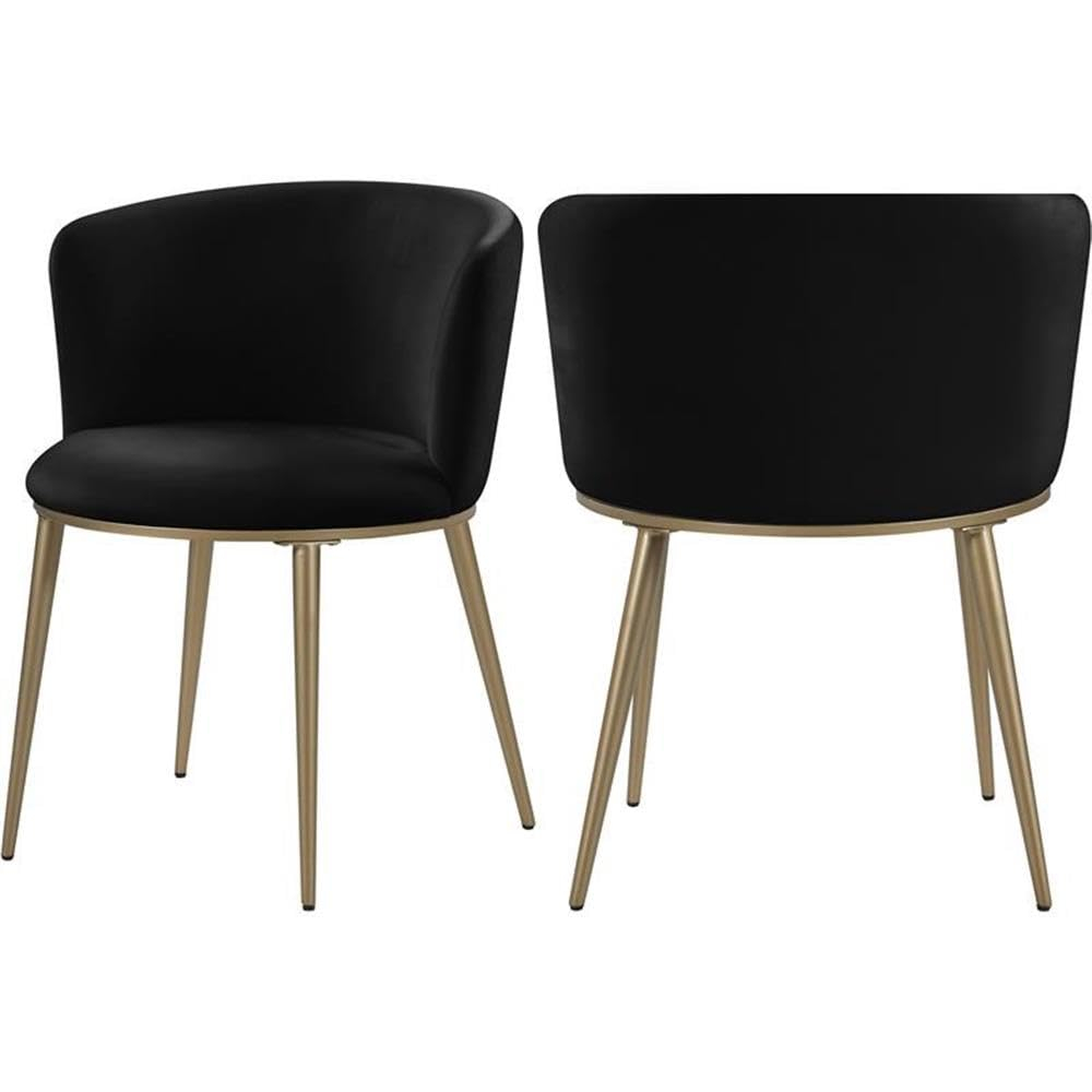 Meridian Furniture Skylar Black Velvet Dining Chair (Set of 2)