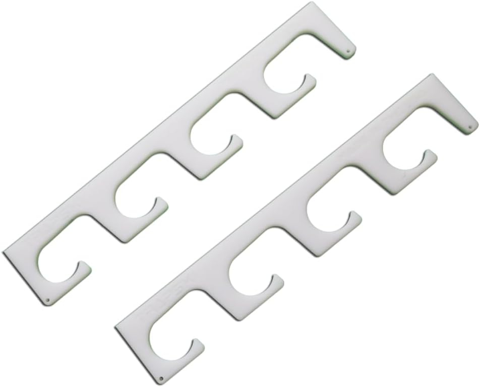 Made in the USA Fishing Rod/Pole Holder Rack Organizers | Wall or Ceiling Mounted Fishing Rod Rack | Durable Marine Grade HDPE Plastic | Fishing Pole Holder Holds up to 3 to 12 + Stackable