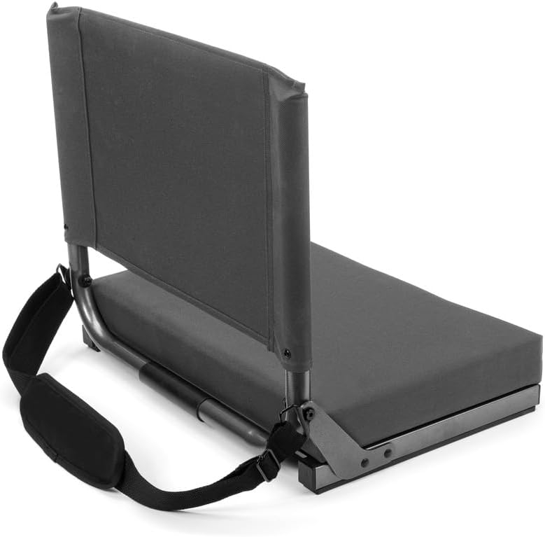Cascade Mountain Tech Ultra-Padded Stadium Seat for Bleachers, Grey