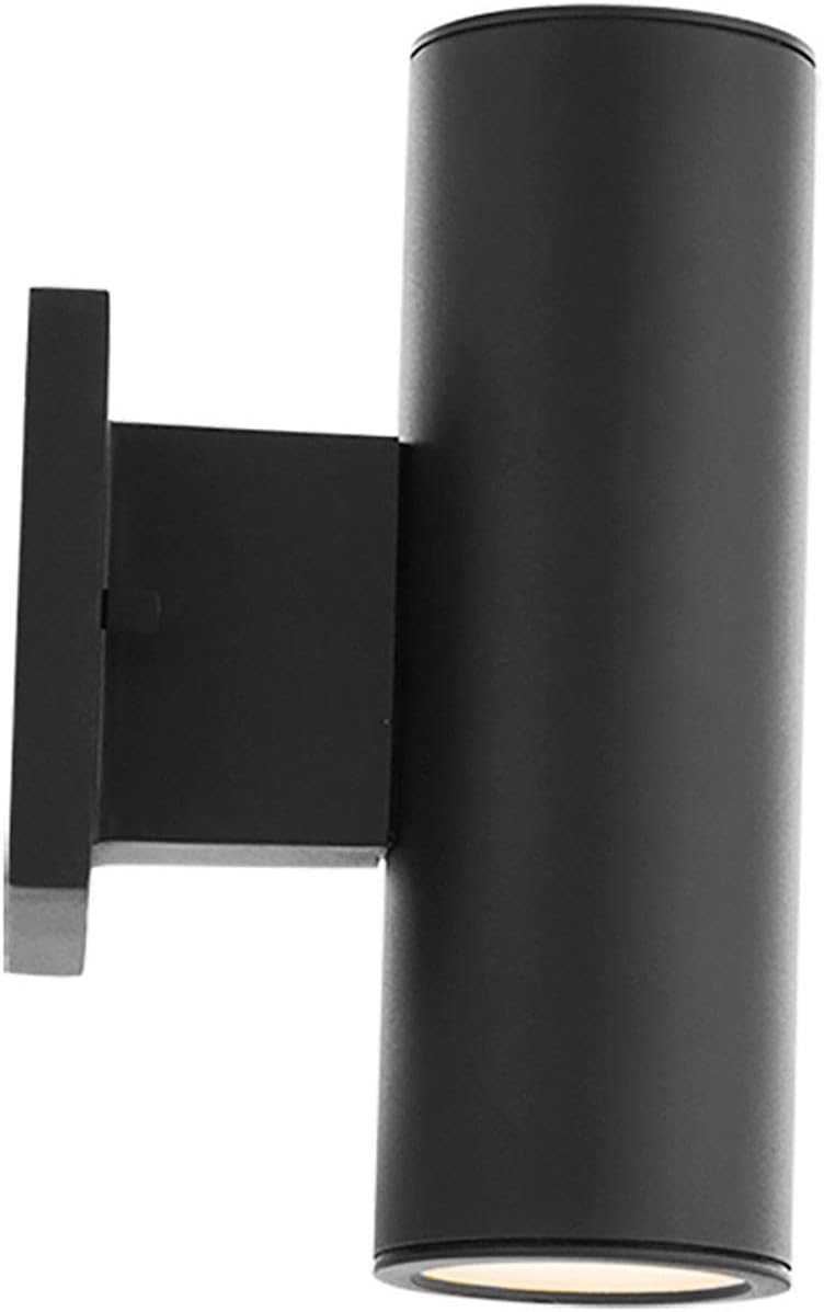 Black Acrylic Double LED Outdoor Wall Sconce