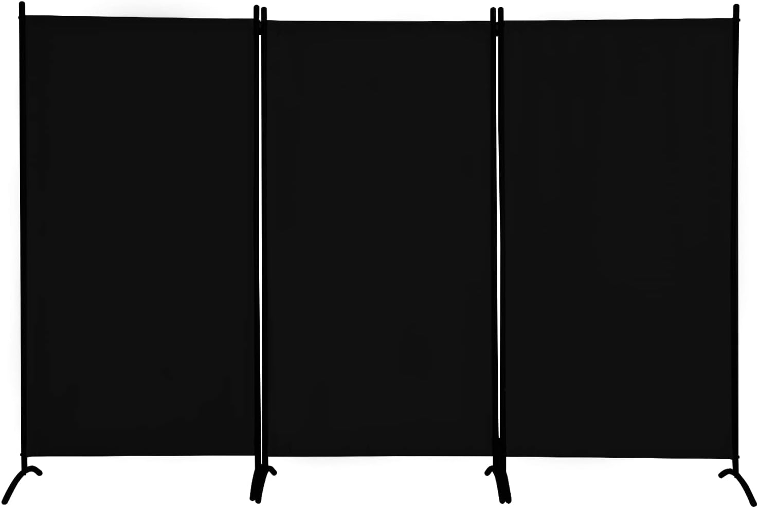 Kadyn Partition Room Dividers,Privacy Screen, 3-Panel Room Divider Folding Privacy Partition Screen for Office Room-Black