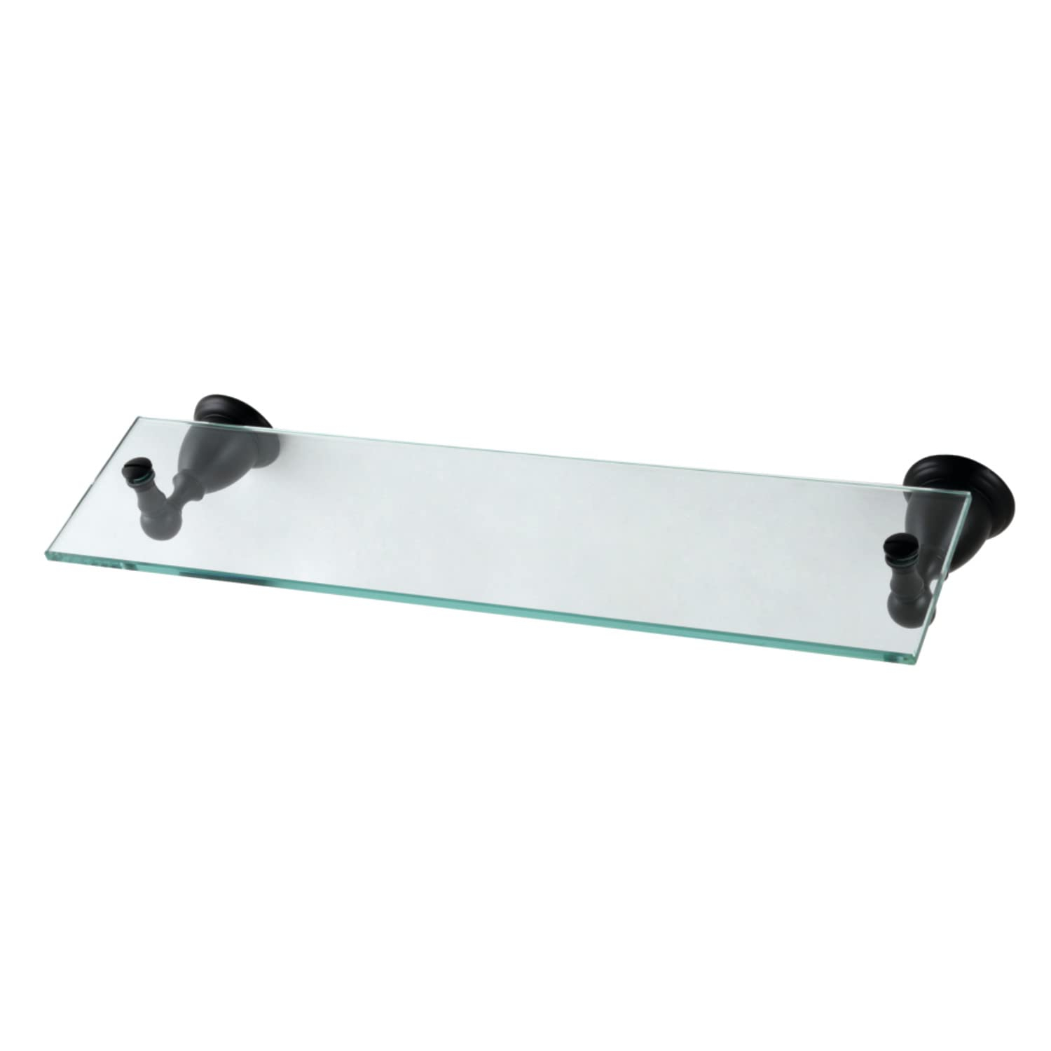Kingston Brass BA1759MB 3.06 in. Heritage Bathroom Glass Shelf, Matte Black