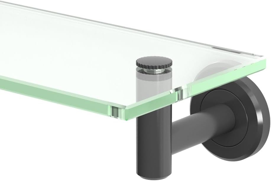 Gatco 4246MX Latitude II Vanity Glass Shelf, Matte Black