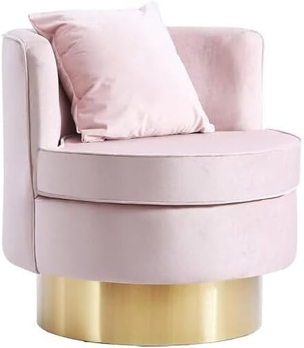 Meridian Furniture Kendra Pink Velvet Swivel Accent Chair