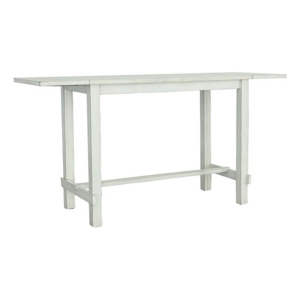 Sea Salt White Extendable Farmhouse Counter Height Table