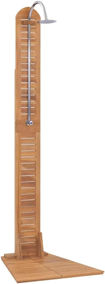 vidaXL Garden Shower Solid Teak 27.6"x29.5"x80.3", 44667