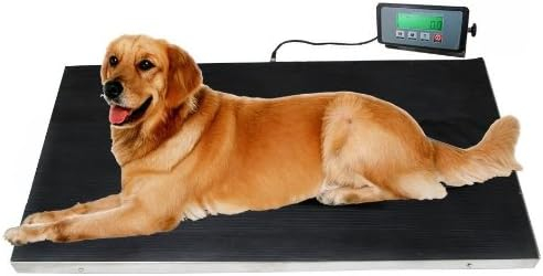 Heavy Duty 660 Pounds Dog Scale with Stainless Steel Platform and Rubber Mat for Dog Cat Pet Alpaca Llama Sheep Fish