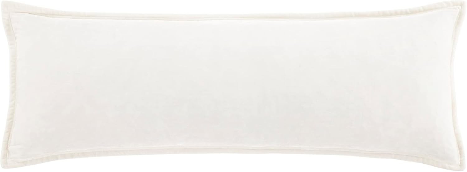 Stella Solid Faux Silk Velvet Romantic Western 14x42 inch Long Lumbar Pillow