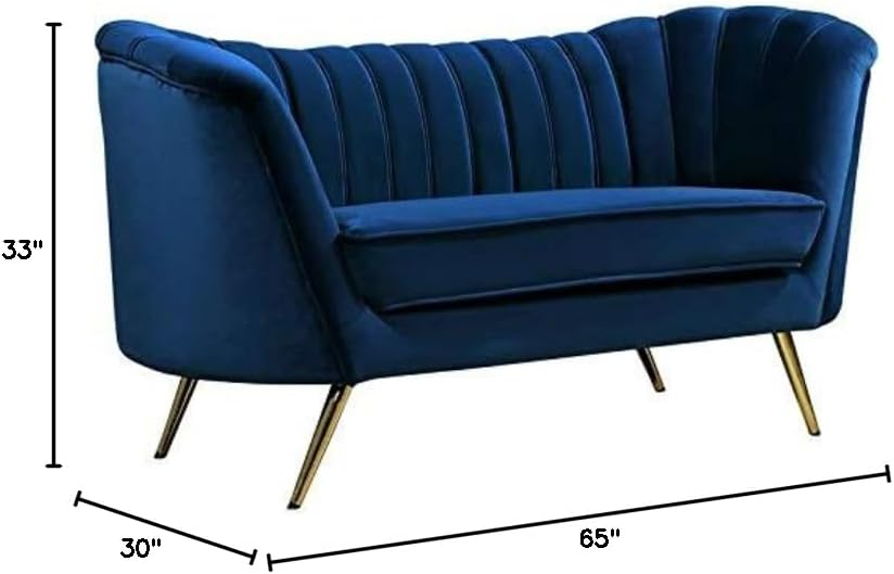 Meridian Furniture Inc Margo Velvet Loveseat