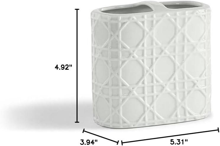 Kassatex Rattan Bath Accessories Toothbrush Holder