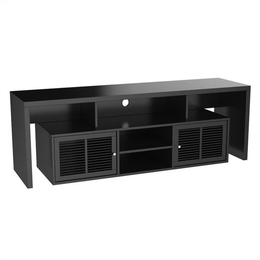 Convenience Concepts Designs2Go Lexington 59" TV Stand in Black Wood Finish