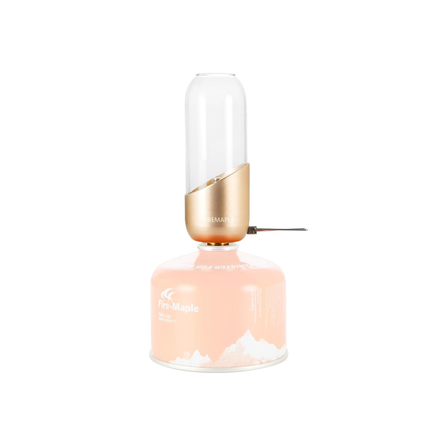 Fire-Maple Orange Camping Lantern Glass, Steel & Aluminum | Propane or Isobutane Fuel Canister Beautiful Lights | NO Mantles Needed | Propane Lanterns for Camping, Emergency Essential