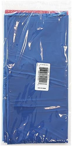 Party Dimensions 41222 54 inch x 108 inch Blue Rectangular Plastic Tablecover - 48 Per Case