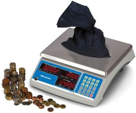Brecknell Electronic 60 lb Coin and Parts Counting Scale, 11 1/2 x 8 3/4, Gray -SBWB140