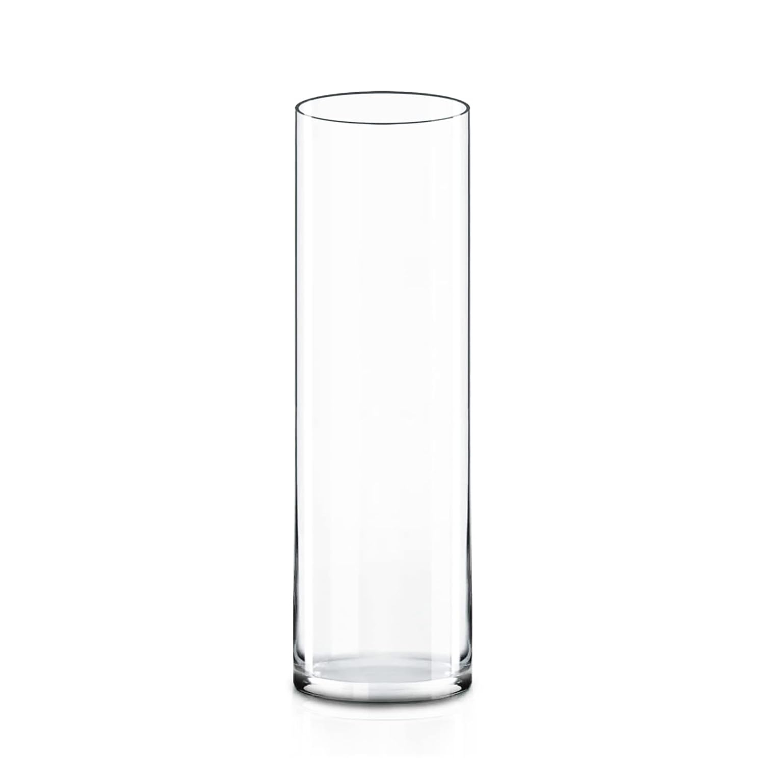 CYS EXCEL Glass Cylinder Vase (H:5" D:5") | Multiple Size Choices Glass Flower Vase Centerpieces | Hurricane Floating Candle Holder Vase
