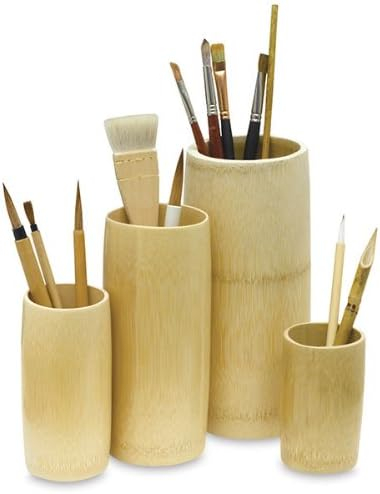 Small Natural Bamboo Decorative Brush Vase