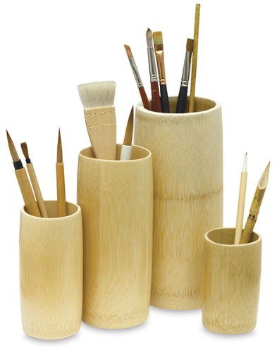 Small Natural Bamboo Decorative Brush Vase