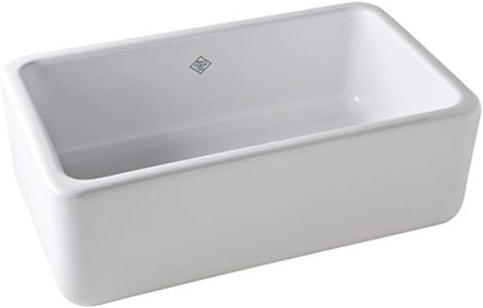 White Fireclay 30-Inch Single Bowl Farmhouse Sink