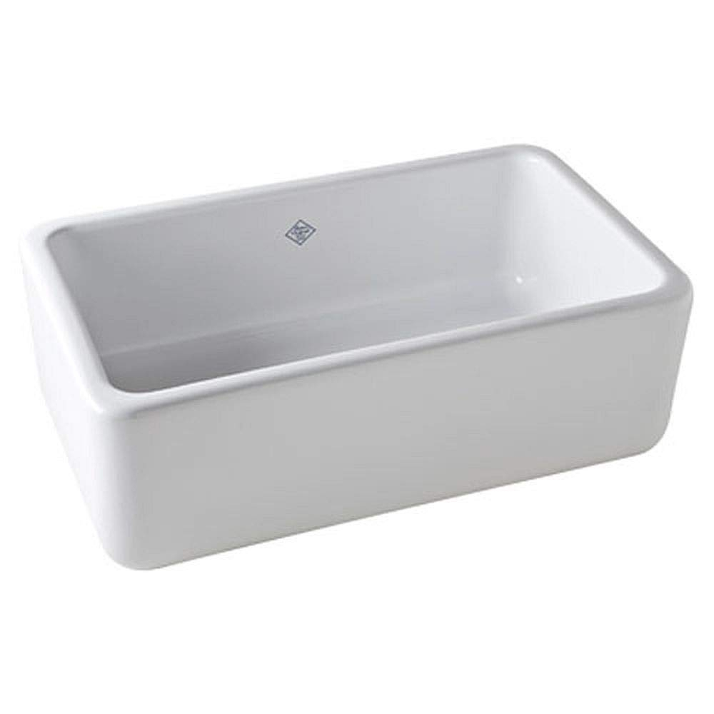 White Fireclay 30-Inch Single Bowl Farmhouse Sink