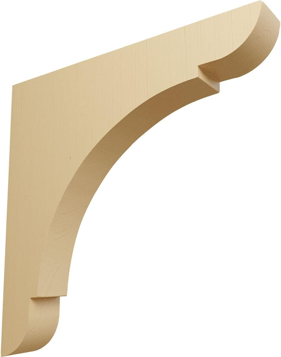 Ekena Millwork 1 3/4"W x 12"D x 12"H Extra Large Olympic Wood Bracket, Alder