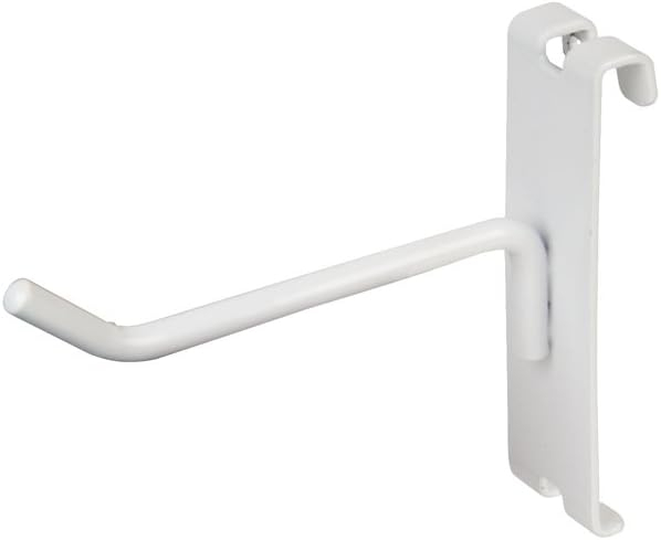 White Standard Duty 4" Gridwall Display Hooks - 50 Pack