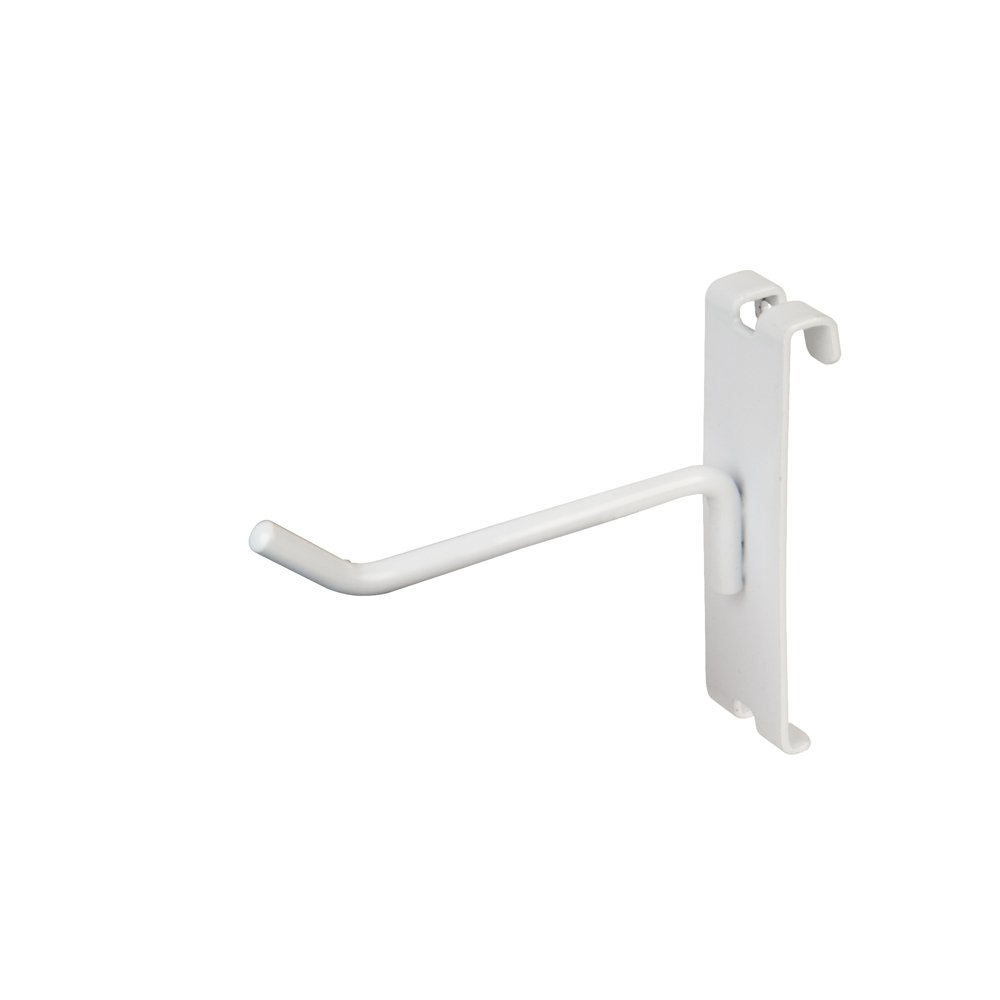 White Standard Duty 4" Gridwall Display Hooks - 50 Pack