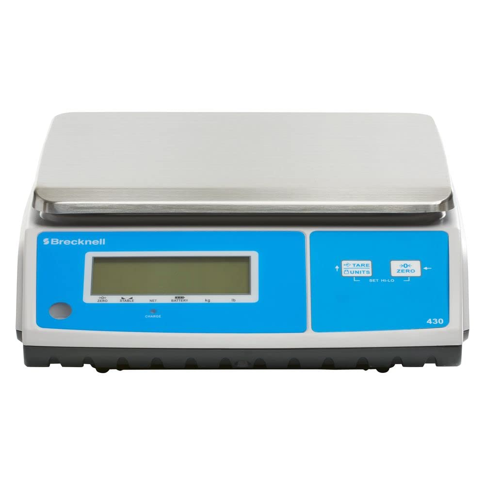 Brecknell Model 430 Digital Portion Control Scale White/Silver/Blue 30 Lbs. Capacity 430-30