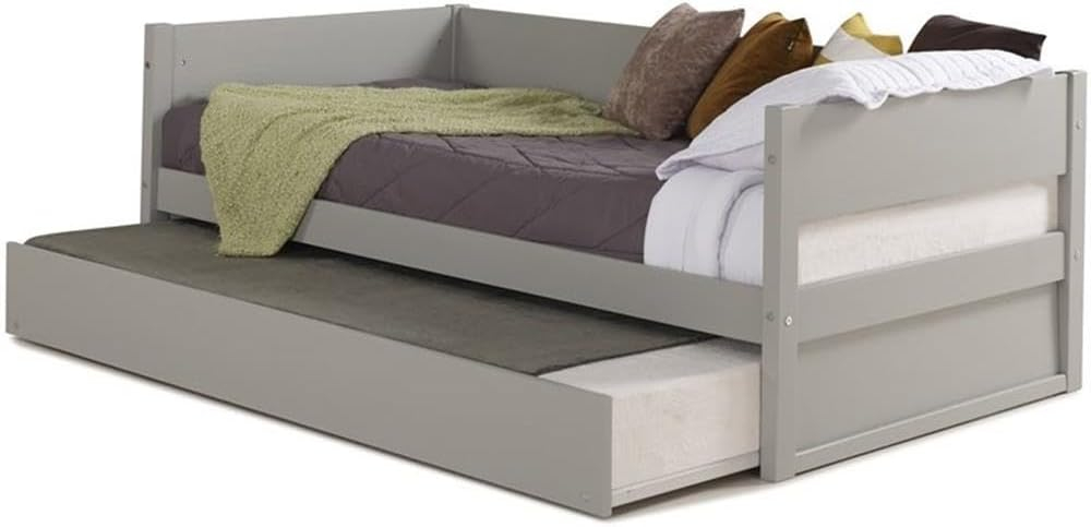 Camaflexi Tribeca Solid Wood Twin Daybed and Trundle Set in Gray