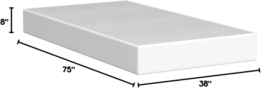 MLILY Twin Mattress, 8 Inch Memory Foam Mattress Twin Size in a Box for Bunk Bed Trundle Bed, Medium Firm, CertiPUR-US Certified