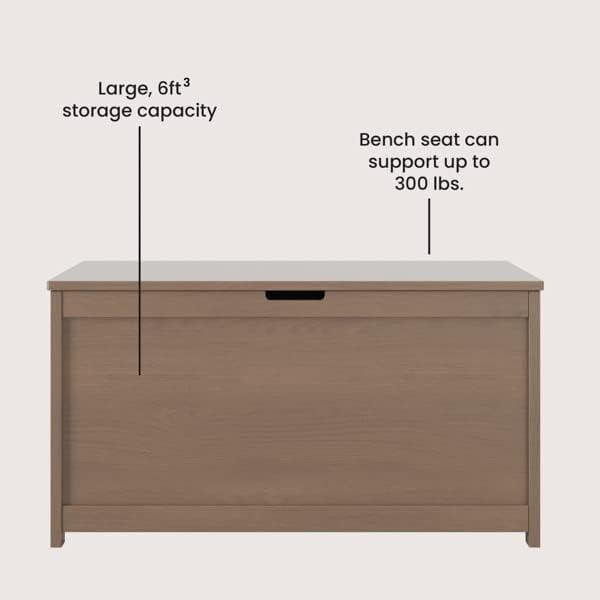 Dusty Heather Large Wooden Toy Box with Safety Hinges