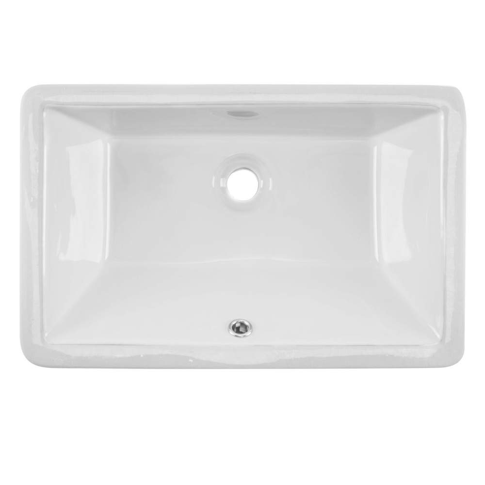 21 in. x 13-3/8 in. Glazed Porcelain Bathroom Sink in White
