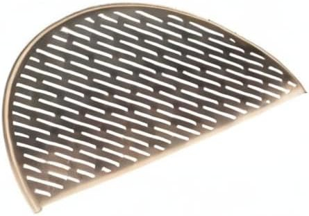 Kamado Joe Half-Moon 304 Stainless Steel Cooking Grate for Fish and Vegetables, Fits Classic Joe 18-inch Charcoal Grill and Smokers in Silver, Model KJ-HSSCGFV
