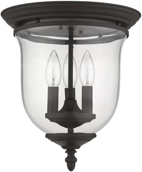 Livex Lighting Legacy 3 - Light Flush Mount in  Antique Brass