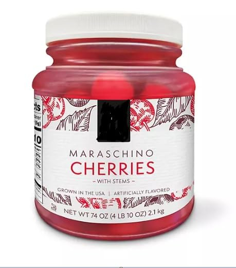 Large Jar of Maraschino Cherries with Stems - 74 oz