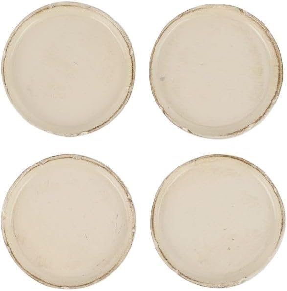 VIETRI Florentine Wooden Accessories Taupe Coasters - Set of 4 (Set of 4)