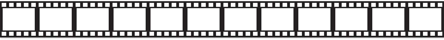 Black and White Polypropylene Filmstrip Party Decoration Roll
