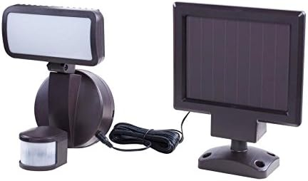 Utilitech 110-Degree 1-Head Bronze Solar Powered Integrated LED Motion-Activated Flood Light with Timer