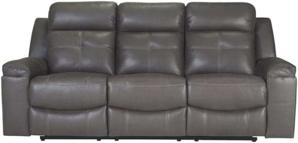 Signature Design by Ashley Jesolo Reclining Sofa in Dark Gray