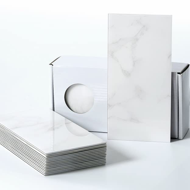 4'' W x 8'' L PVC Peel and Stick Subway Tile