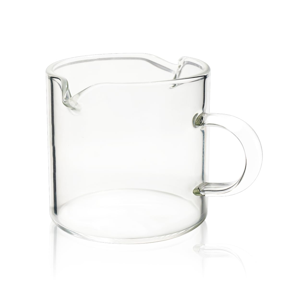 BCnmviku 1 Pack Shot Glasses Espresso Parts Double Spouts Milk Cup Clear Glass