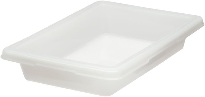 Rubbermaid White Plastic Box, 5 Gallon, 18 x 26 x 3-1/2, Lot of 6