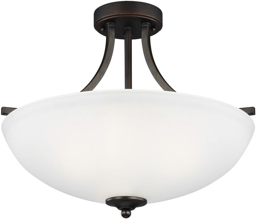 Geary 3-Light Burnt Sienna Semi-Flush Mount Convertible Pendant