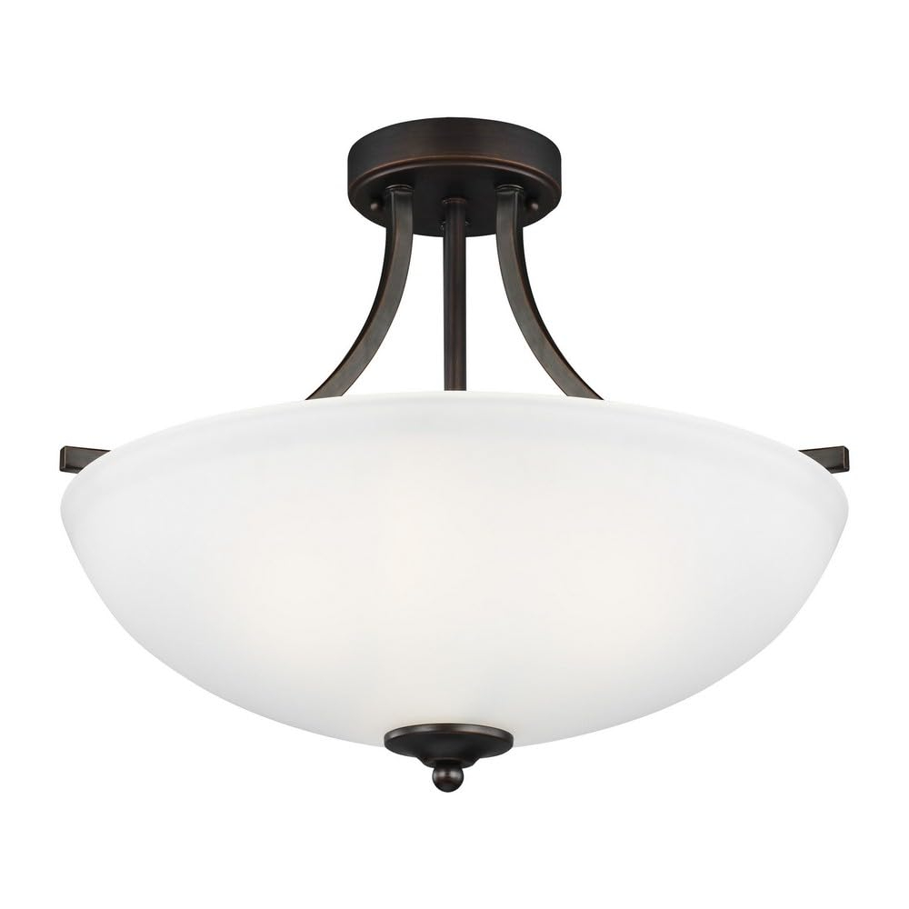 Geary 3-Light Burnt Sienna Semi-Flush Mount Convertible Pendant