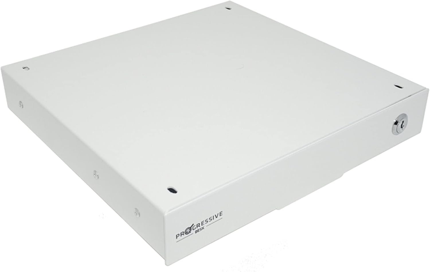 PROGRESSIVE AUTOMATIONS Under Desk Mount Drawer for Stand up Desk- White, Big, DS-01-White