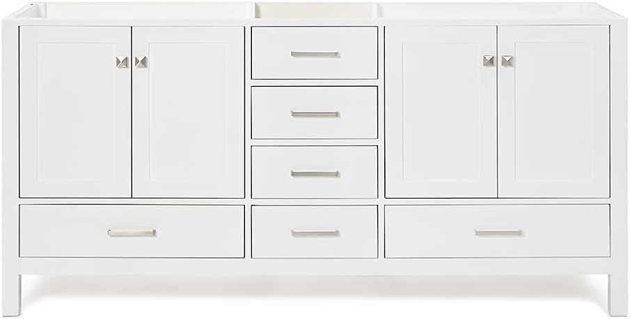 Ariel A073d-Bc Cambridge 72" Double Free Standing Vanity Cabinet Only - White