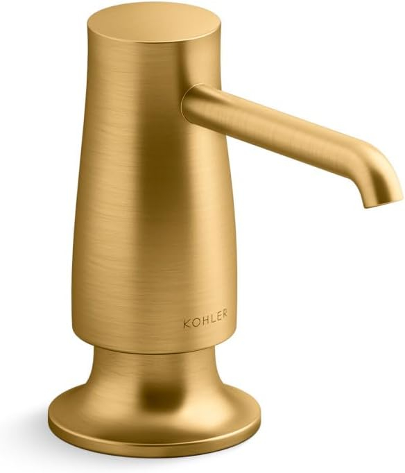 Vibrant Brushed Moderne Brass Soap and Lotion Dispenser