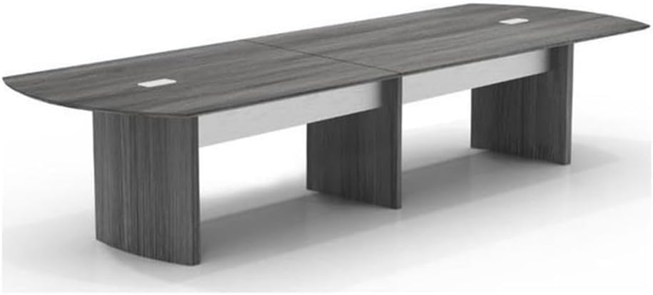Urbanpro Modern Wood 12' Conference Table in Gray Steel Laminate